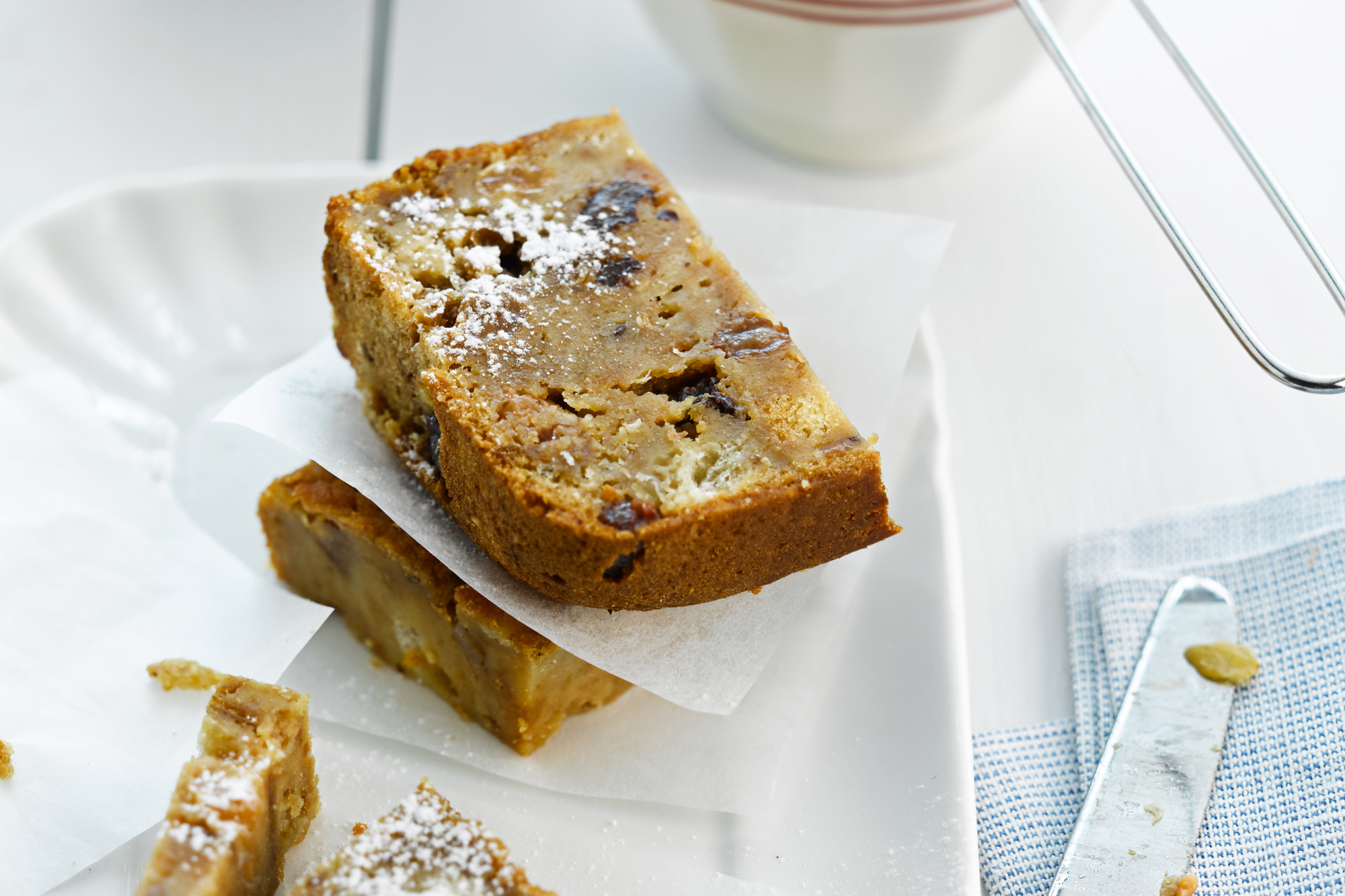 Broodpudding met rozijnen